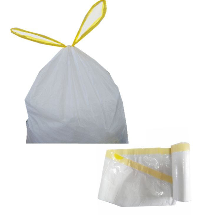 Trash Bags with Poly Drawstring