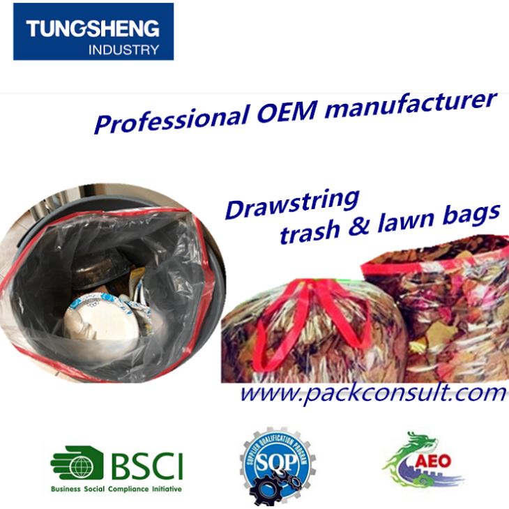 Drawstring Trash & Lawn Bags Manufacturer
