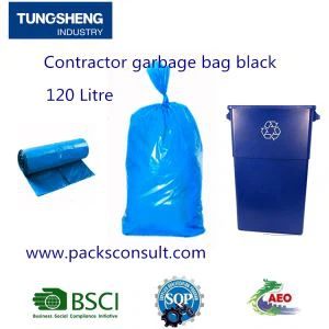 120 Litre Contractor Garbage Bag Black