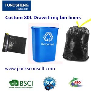80L Drawstring Bin Liners