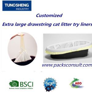 Extra Large Drawstring Cat Litter Tray Liners