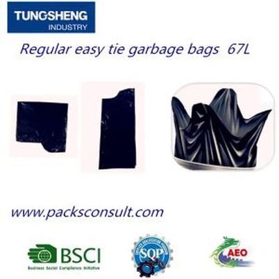 Large Easy Tie Garbage Bags 77L