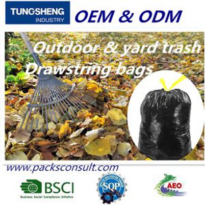 Outdoor And Yard Trash Drawstring Bags