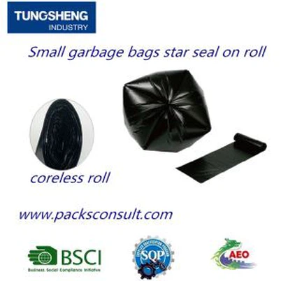 Small Garbage Bags Star Seal on Roll