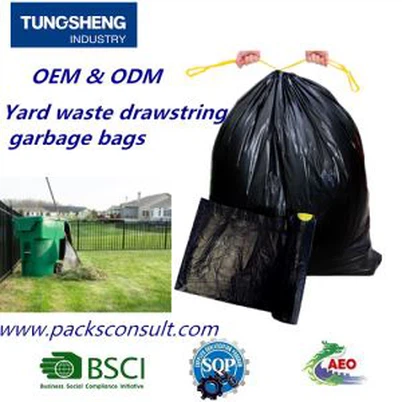 Yard Waste Drawstring Garbage Bags