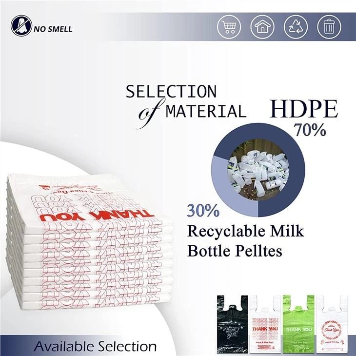 Wholesale Eco Custom Food Take Out Super Market T Shirt Bag Vest Bag Plastic